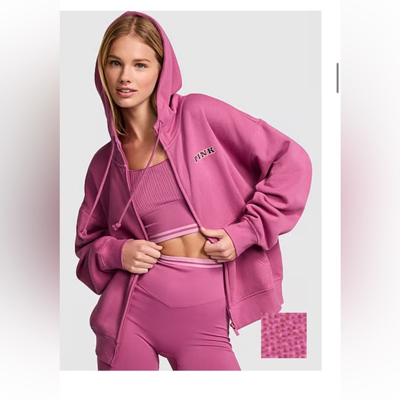 PINK zip up hoodie women’s size XL - Picture 1 of 2